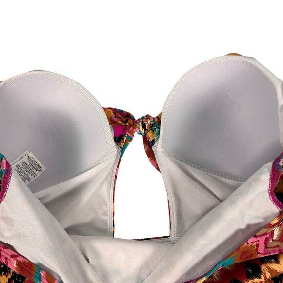 Boden Size 14 Multi Ikat Boden Cap Sleeve Tie Swimsuit NEW - Picture 8 of 9